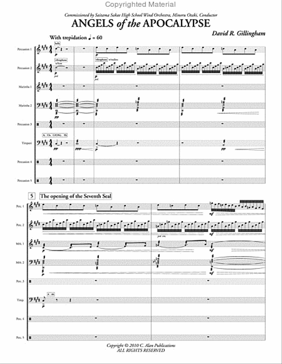 Angels of the Apocalypse Percussion Ensemble scores gallery preview page 2