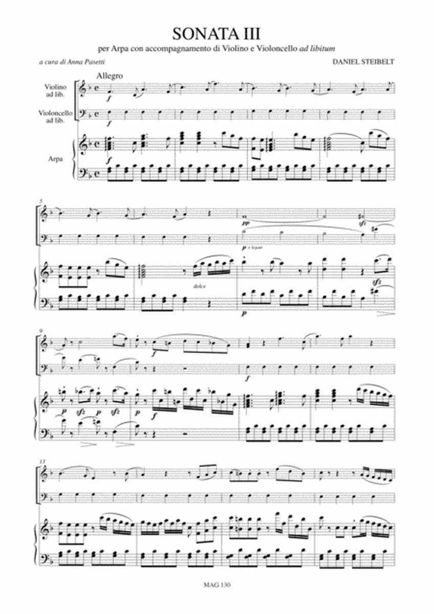 Sonata III for Harp with Violin and Violoncello ad libitum
