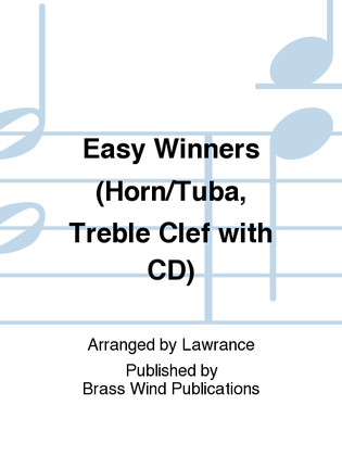 Book cover for Easy Winners (Horn/Tuba, Treble Clef with CD)