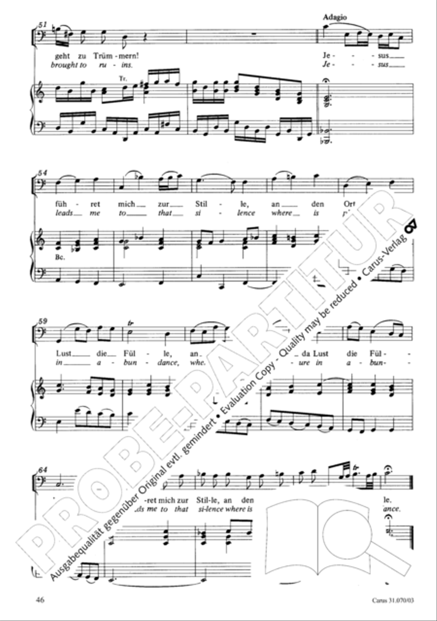 Watch now, praying, praying, watch now (Wachet! betet! betet! wachet!) 4-Part scores gallery preview page 50