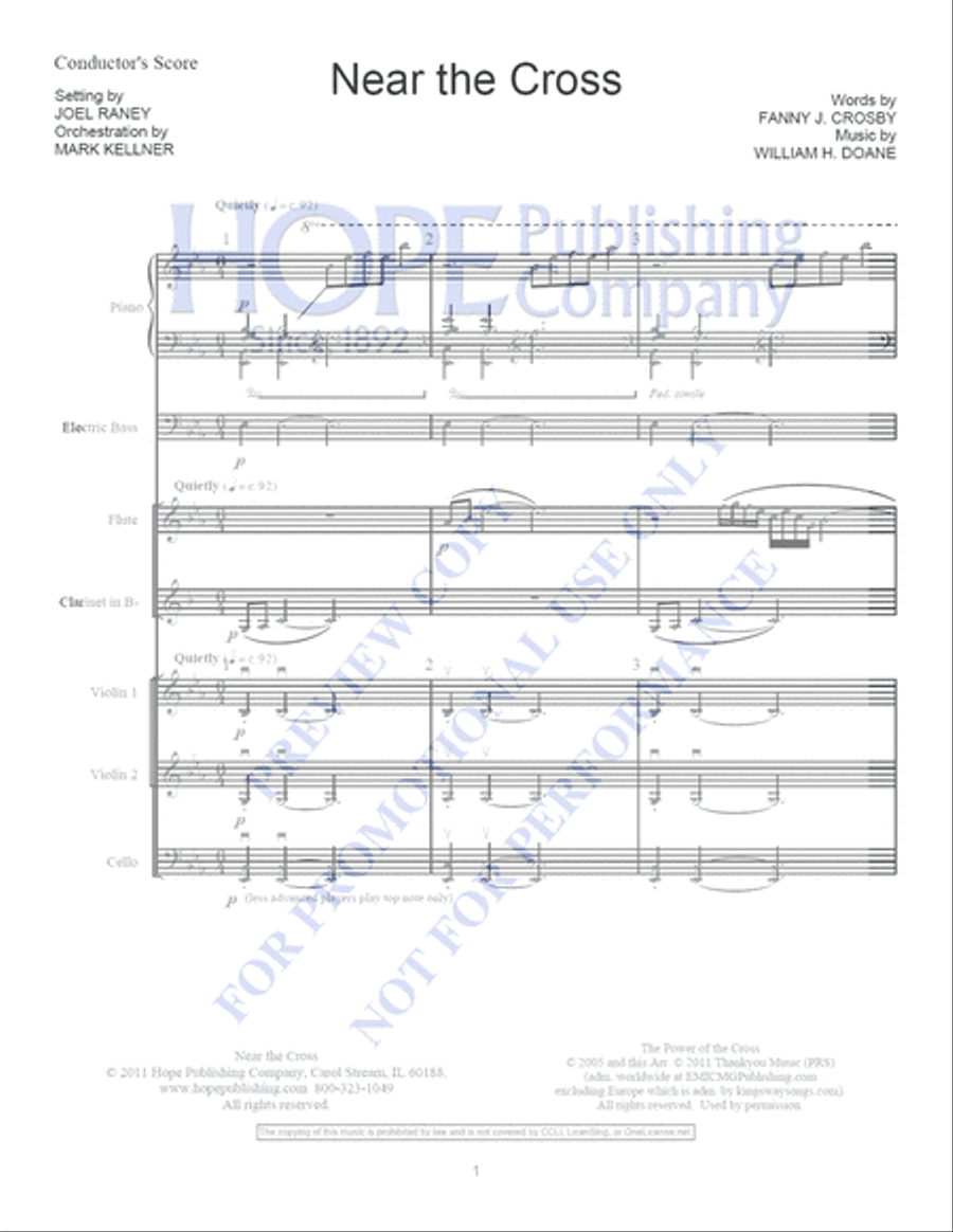 Near the Cross with The Power of the Cross Clarinet scores gallery preview page 2