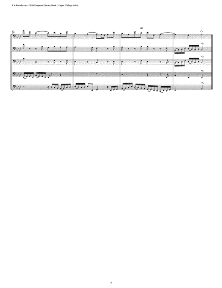 Fugue 17 from Well-Tempered Clavier, Book 1 (Bassoon Quintet) image number null