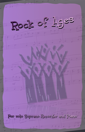 Book cover for Rock of Ages, Gospel Hymn for Soprano Recorder and Piano