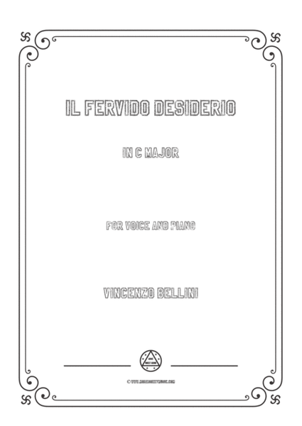 Bellini-Il fervido desiderio in C Major,for voice and piano image number null