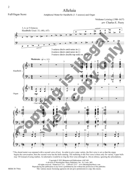 Alleluia (Full/Organ Score)