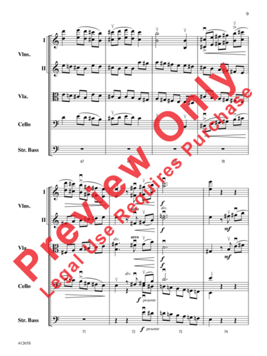 Country Song Country Song String Orchestra scores gallery preview page 10