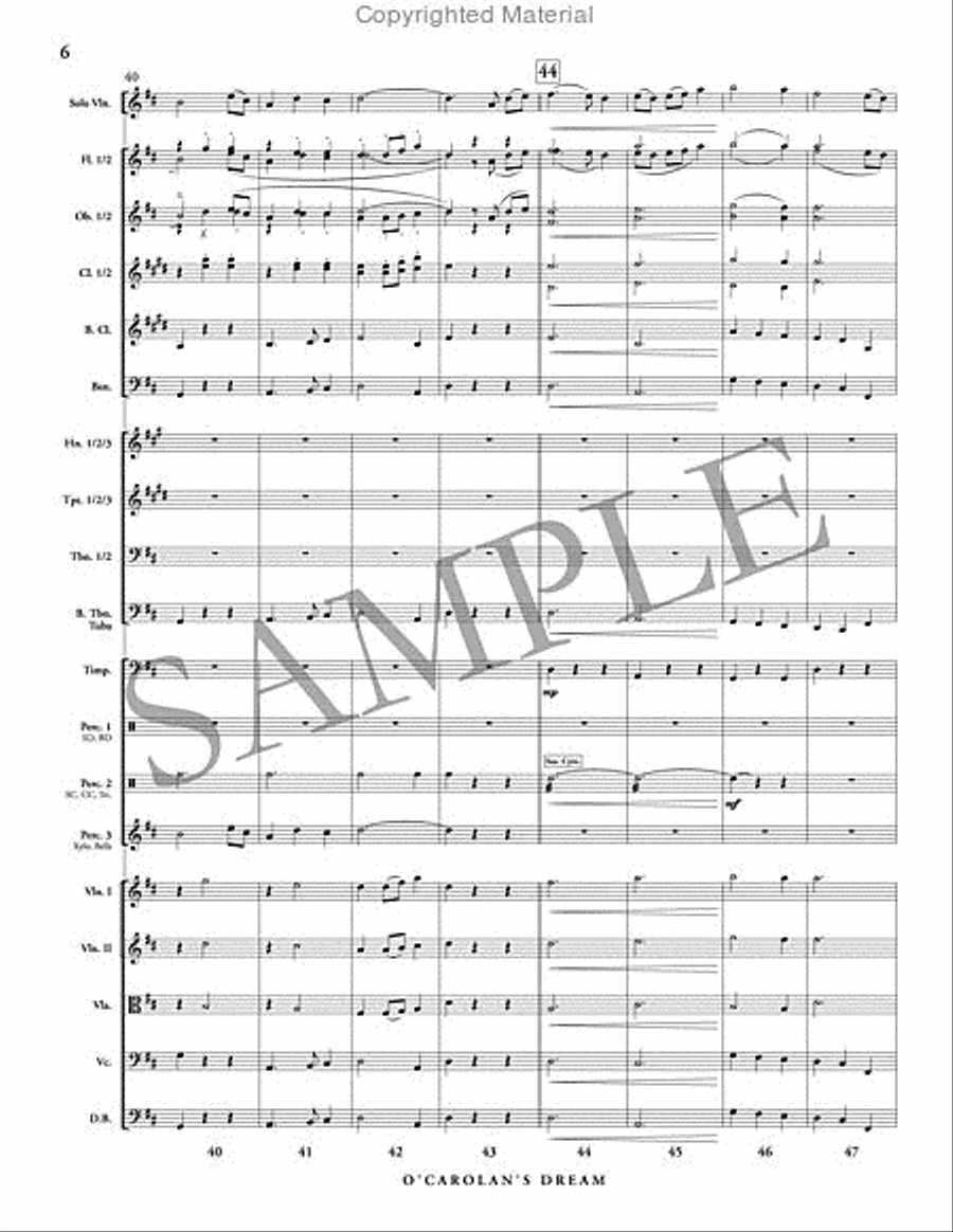 O'Carolan's Dream O'Carolan's Dream Full Orchestra scores gallery preview page 7