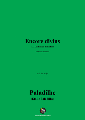 Paladilhe-Encore divins,from 'La chanson de l'enfant',in G flat Major