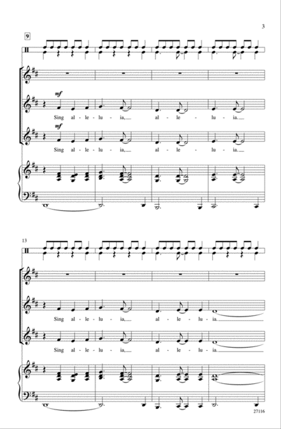 African Alleluia African Alleluia SSA scores gallery preview page 3