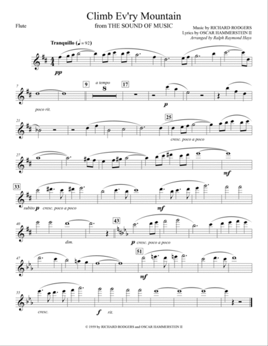 Climb Ev'ry Mountain Climb Ev'ry Mountain Woodwind Quintet scores gallery preview page 5