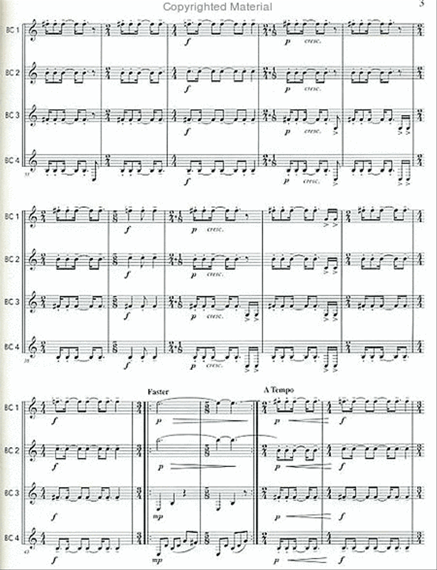 Runion Clarinet Quartet scores gallery preview page 4