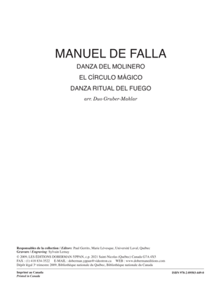 Book cover for Danza del Molinero, El Circulo Magico, Danza Ritual del Fuego