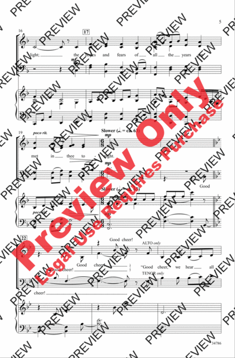 A Vaughan Williams Christmas 4-Part scores gallery preview page 4