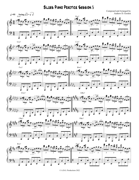 Blues Piano Practice Session 5 in All 12 Keys image number null