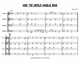 Book cover for HARK THE HERALD ANGELS SING - BRASS QUARTET