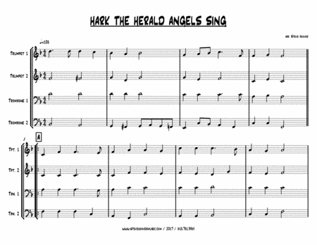 HARK THE HERALD ANGELS SING - BRASS QUARTET image number null
