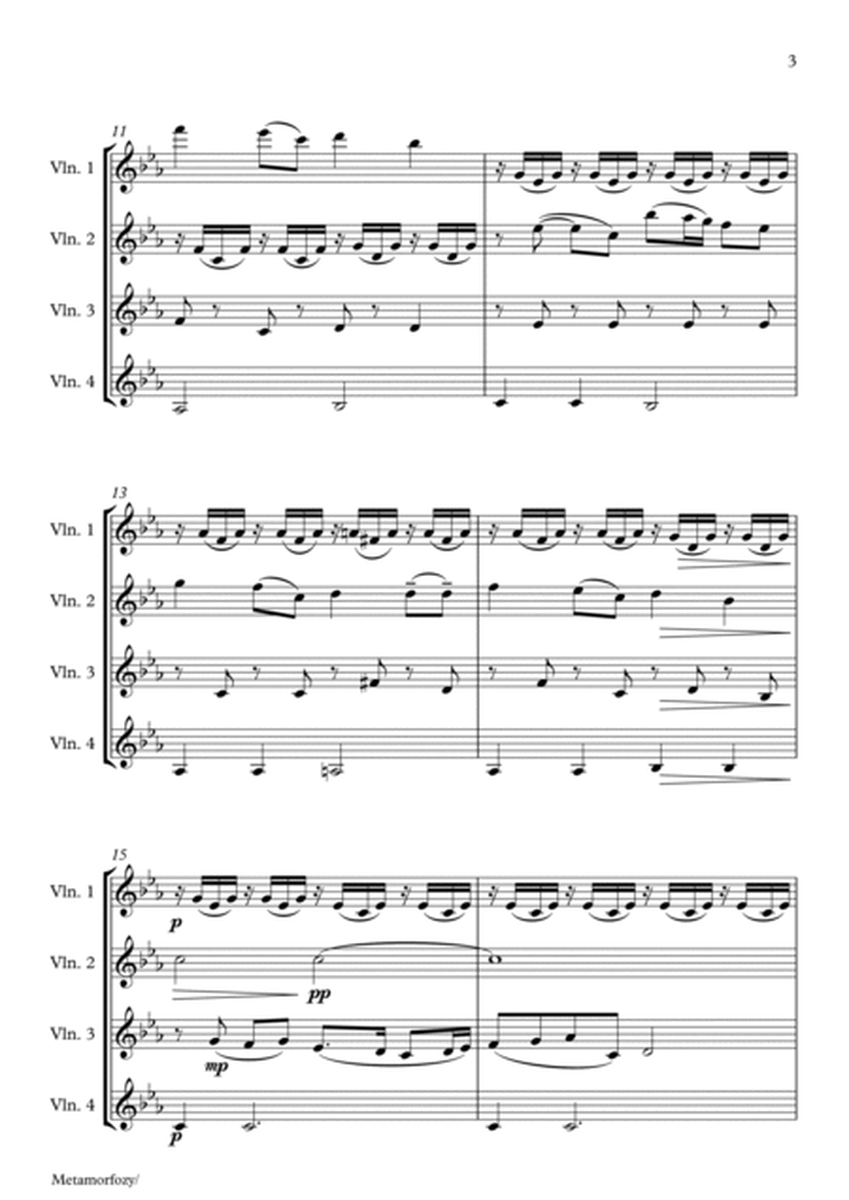 'Metamorphoses' for violino quartet image number null