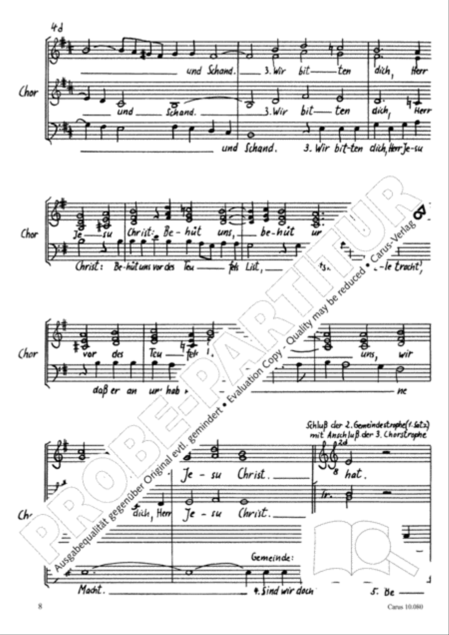 Christe, du bist der helle Tag SSATB scores gallery preview page 8