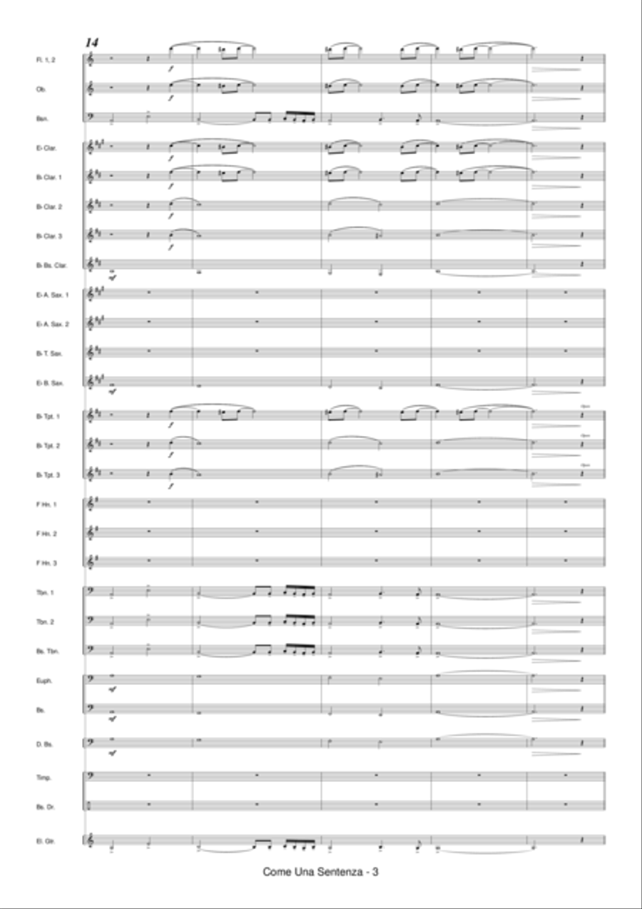 Come Una Sentenza Concert Band scores gallery preview page 6