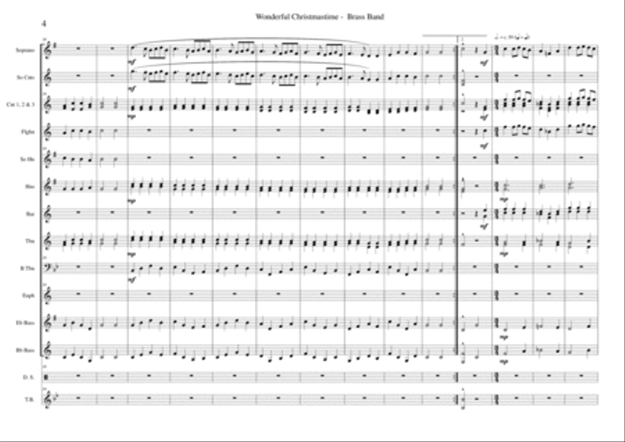 Wonderful Christmastime Brass Ensemble scores gallery preview page 4