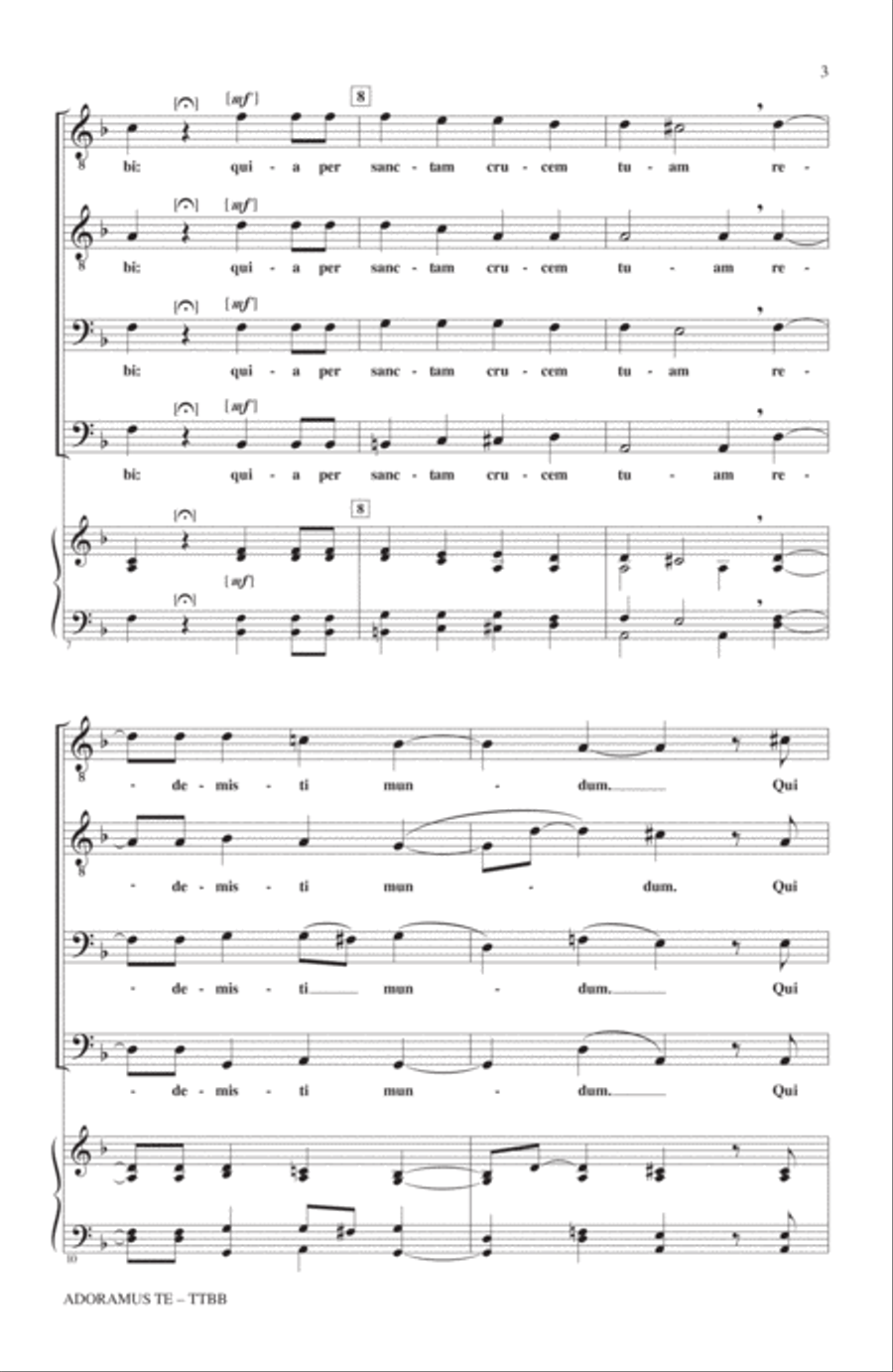 Adoramus Te Adoramus Te TTBB scores gallery preview page 2