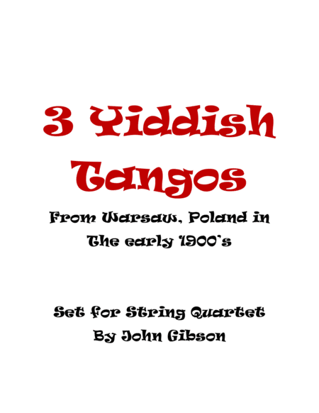 3 Yiddish Tangos for string quartet image number null
