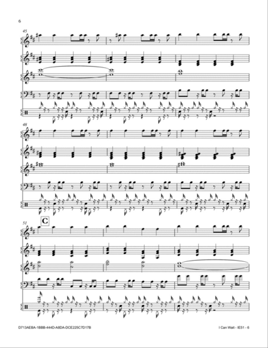 I Can Wait Small Ensemble scores gallery preview page 6