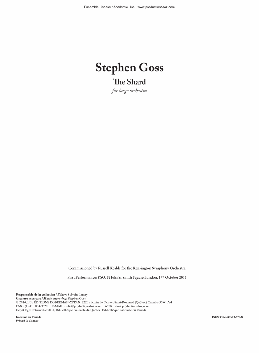 The Shard Orchestra scores gallery preview page 1