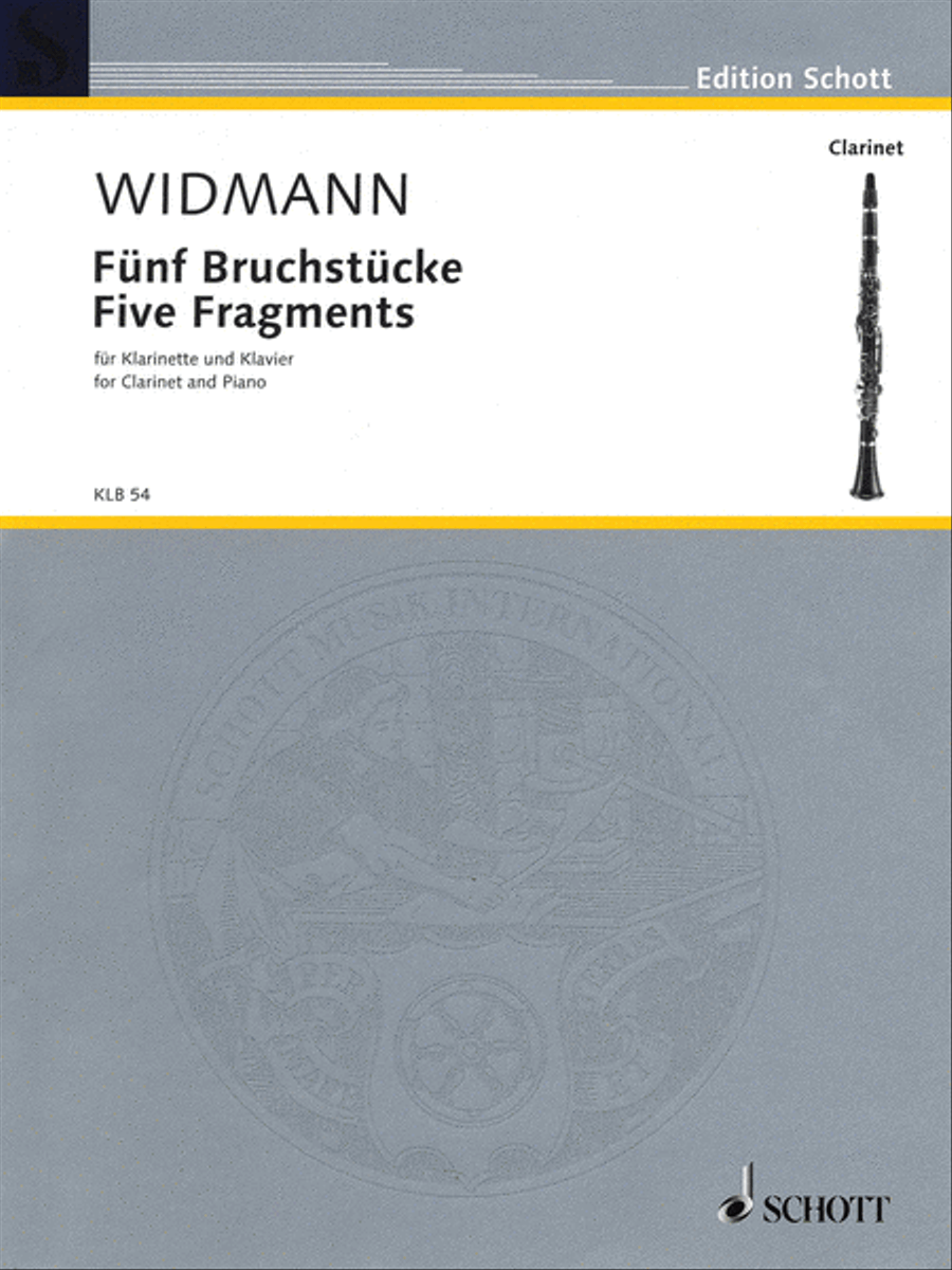 Five Fragments Clarinet Solo scores gallery preview page 1