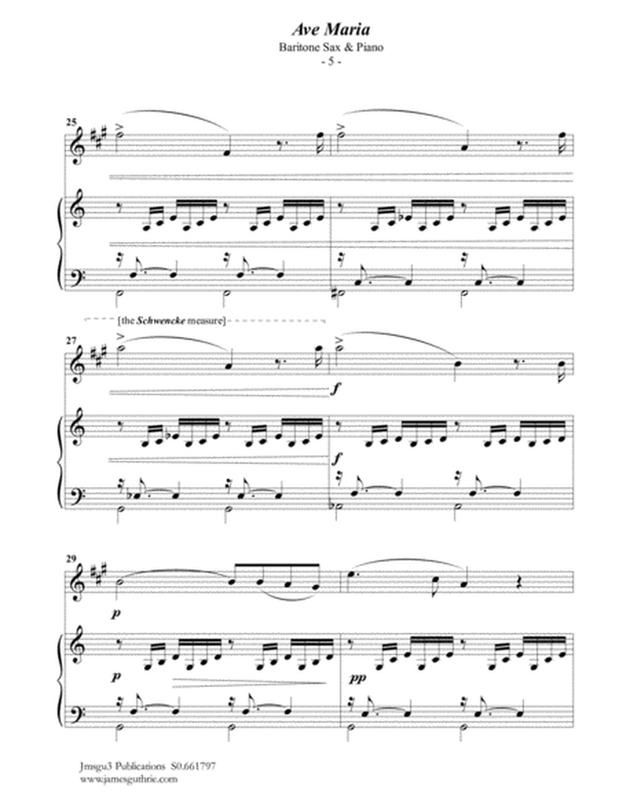 Bach-Gounod: Ave Maria, Schwencke version for Baritone Sax & Piano image number null