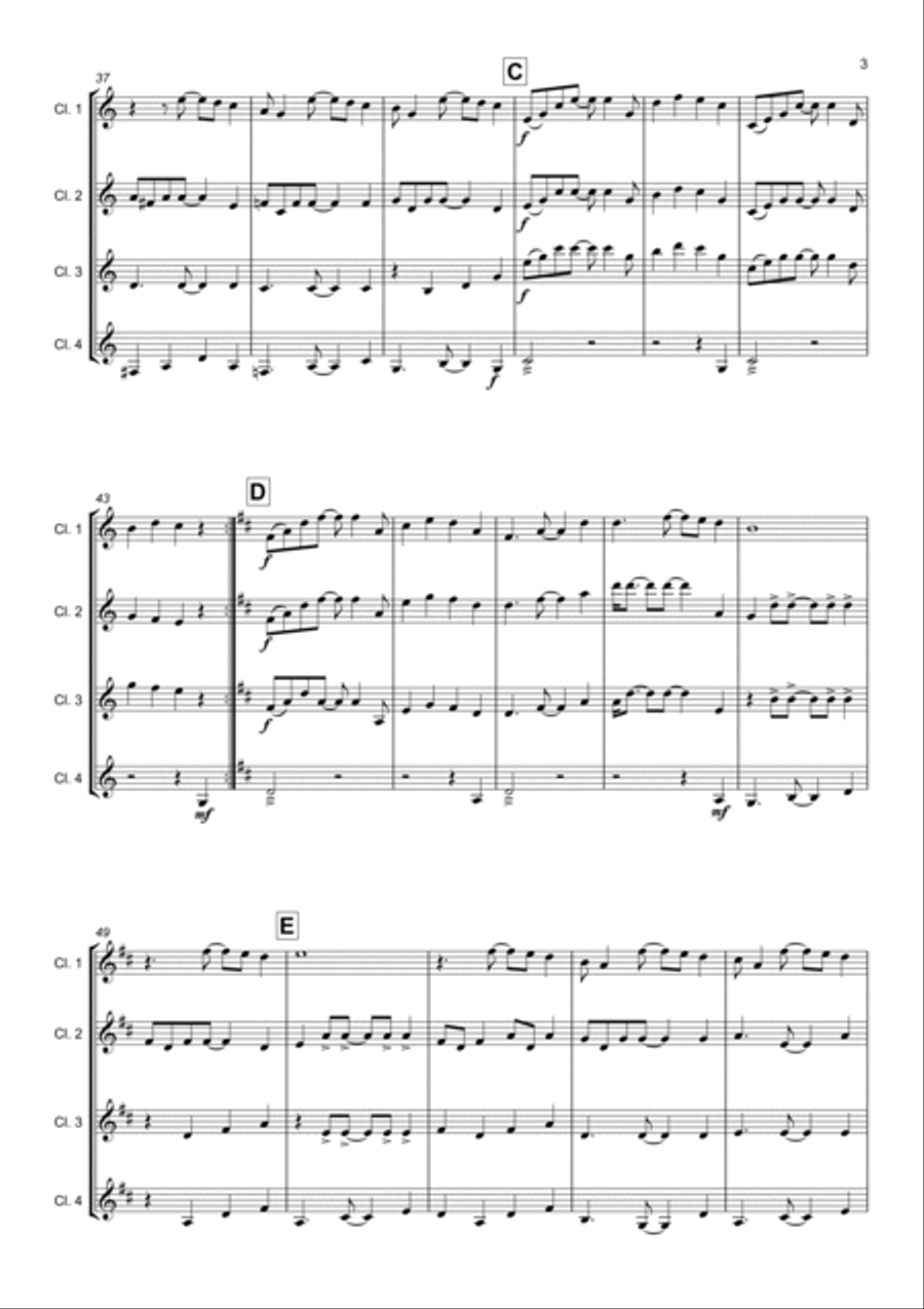 Under The Sea Woodwind Quartet scores gallery preview page 3
