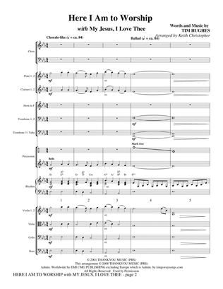 Here I Am To Worship (with "My Jesus, I Love Thee") (arr. Keith Christopher) - Full Score