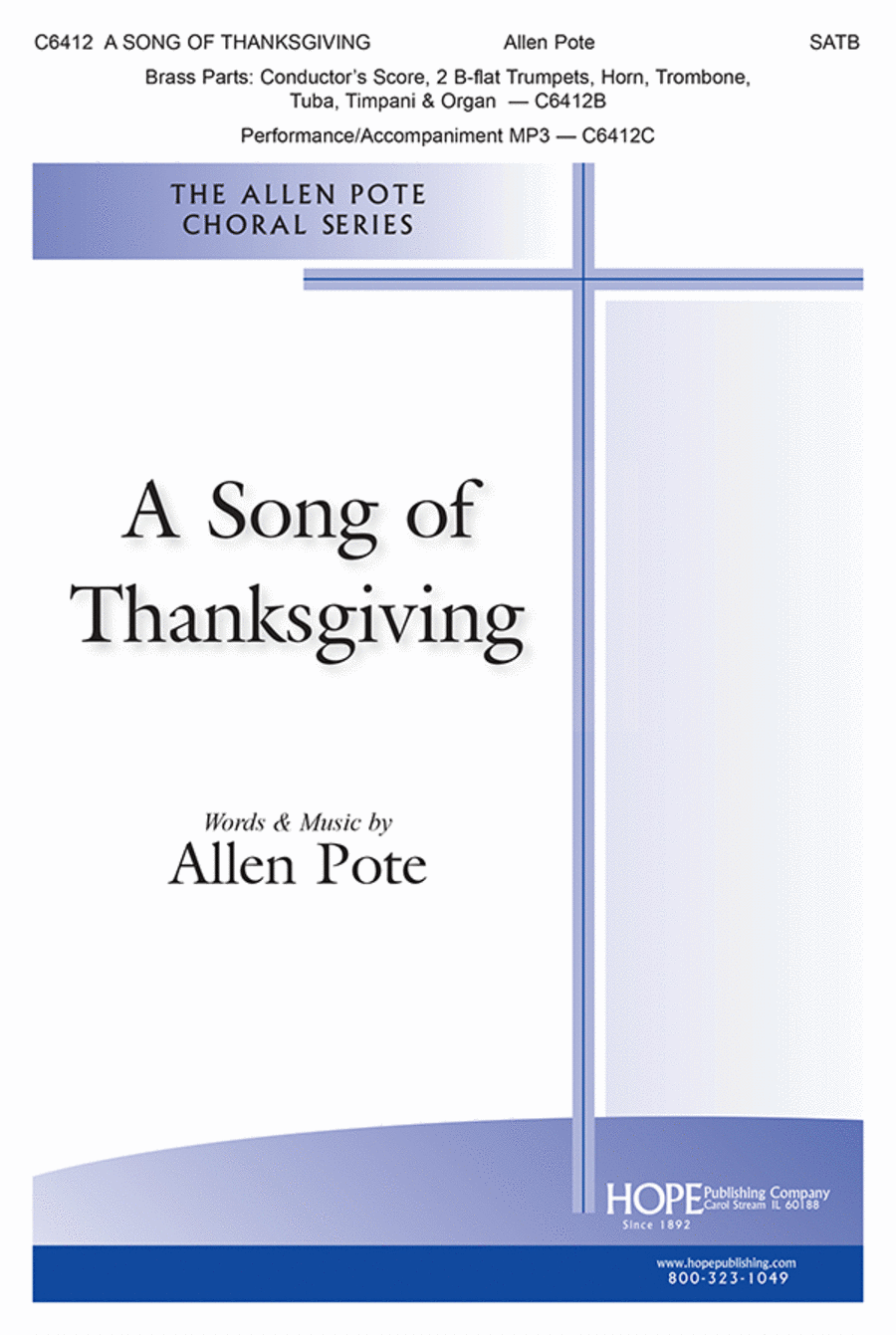 A Song of Thanksgiving Choir scores gallery preview page 1