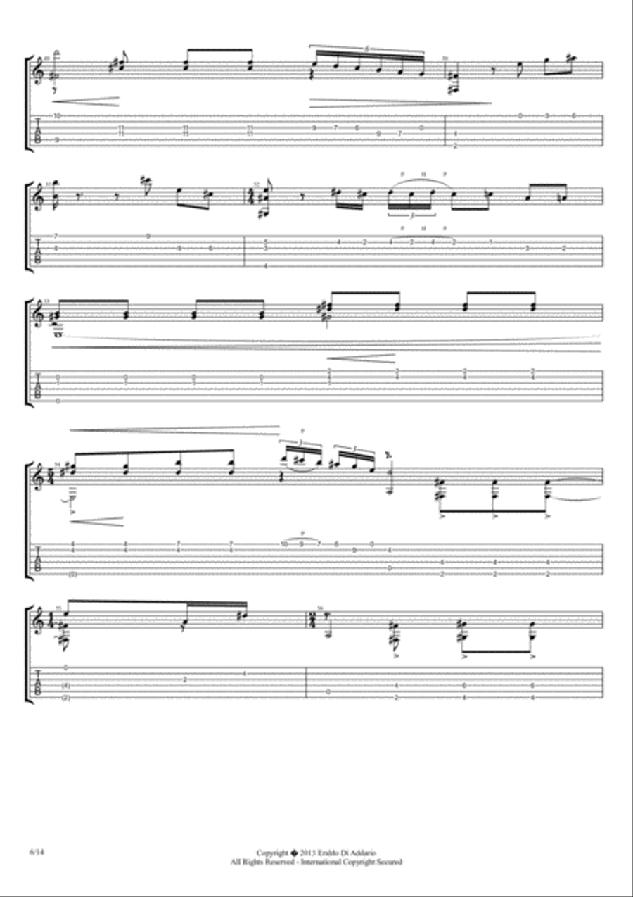 Schizophrenic Mind op. 32 Guitar Tablature scores gallery preview page 6
