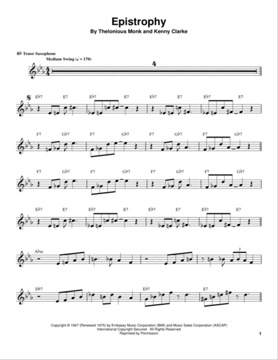 Epistrophy Epistrophy School and Community scores gallery preview page 1