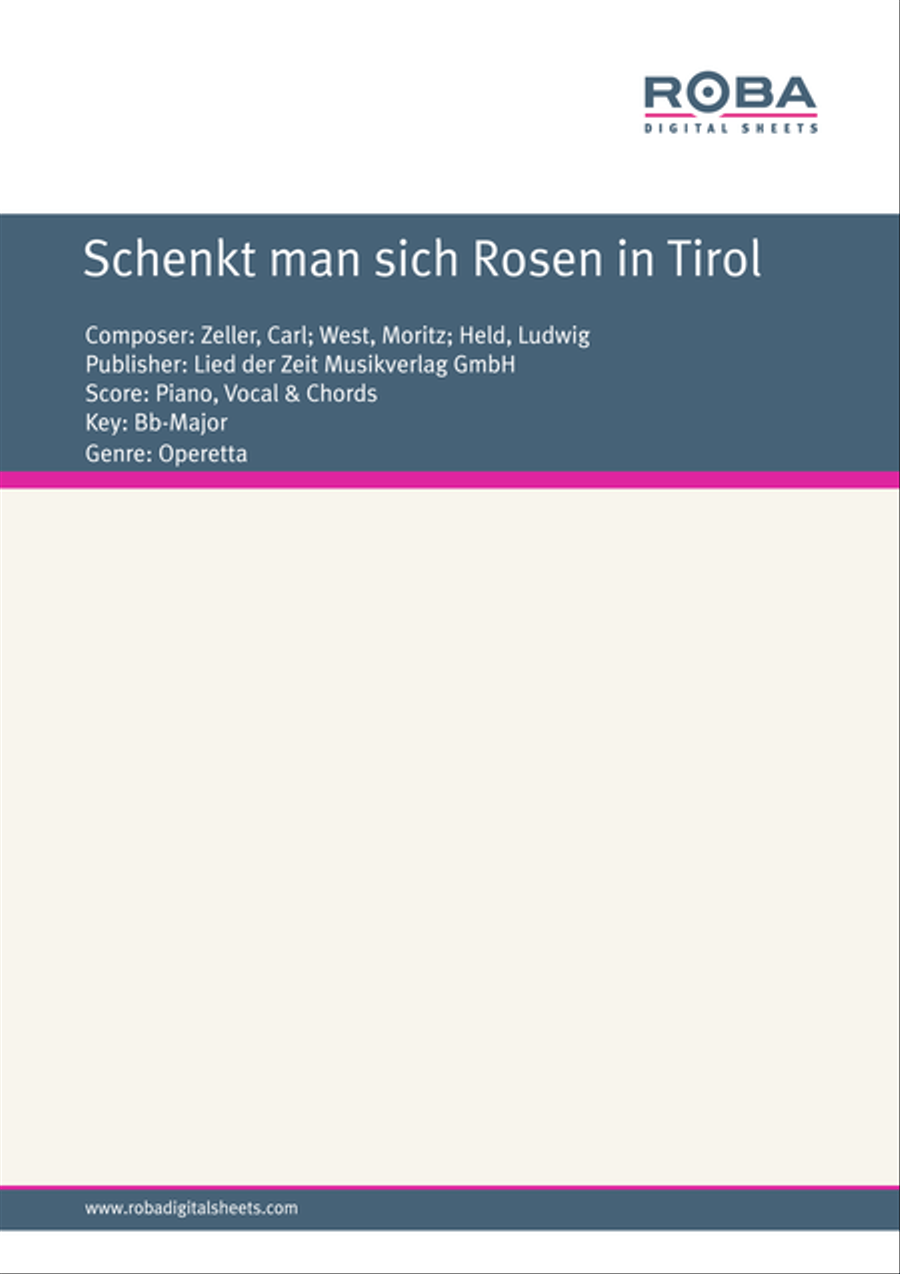 Schenkt man sich Rosen in Tirol Voice scores gallery preview page 1