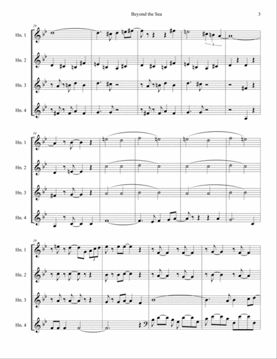 Beyond The Sea Horn Solo scores gallery preview page 5