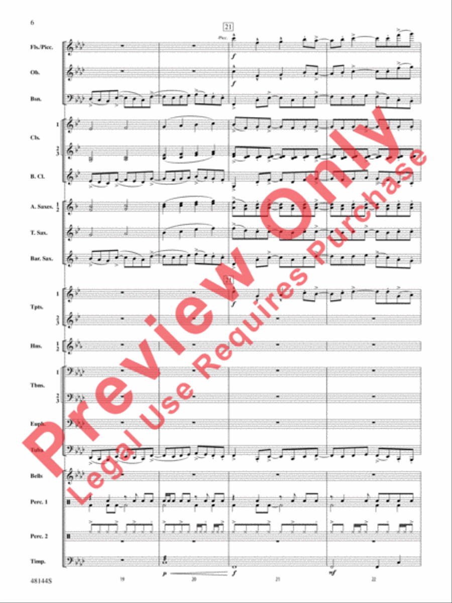 Dances of a Shimmering Spirit Concert Band scores gallery preview page 7