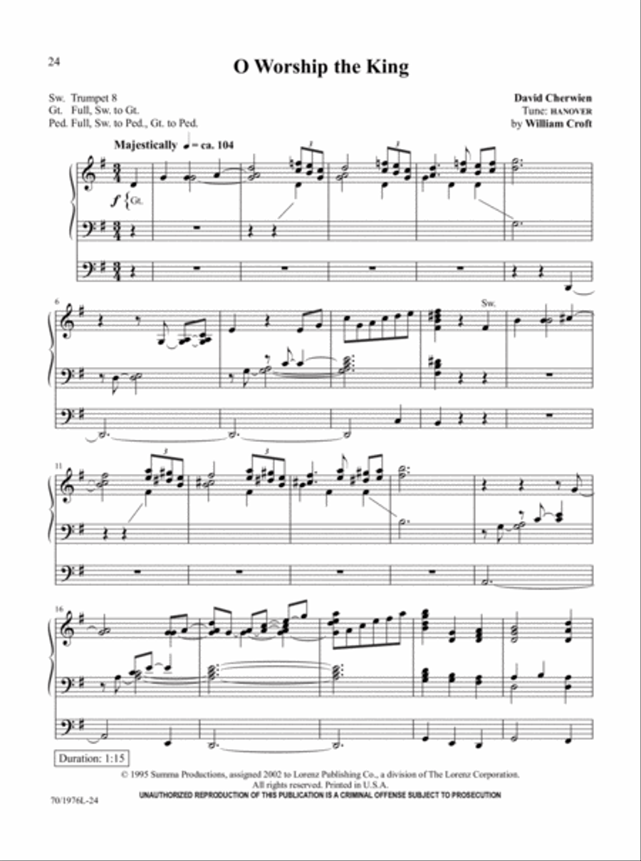 The Organist's Library, Vol. 60 Organ Solo scores gallery preview page 10