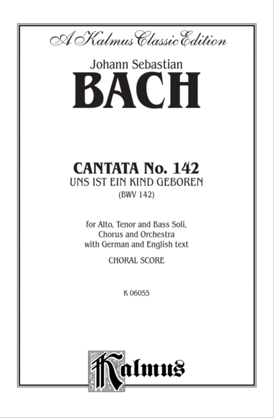 Cantata No. 142 -- Uns ist ein Kind geboren 4-Part scores gallery preview page 2