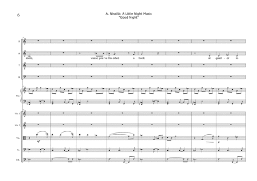A Little Night Music 4-Part scores gallery preview page 6