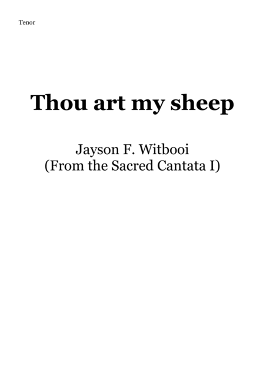 Cantata 1 mov 1 Thou art my sheep