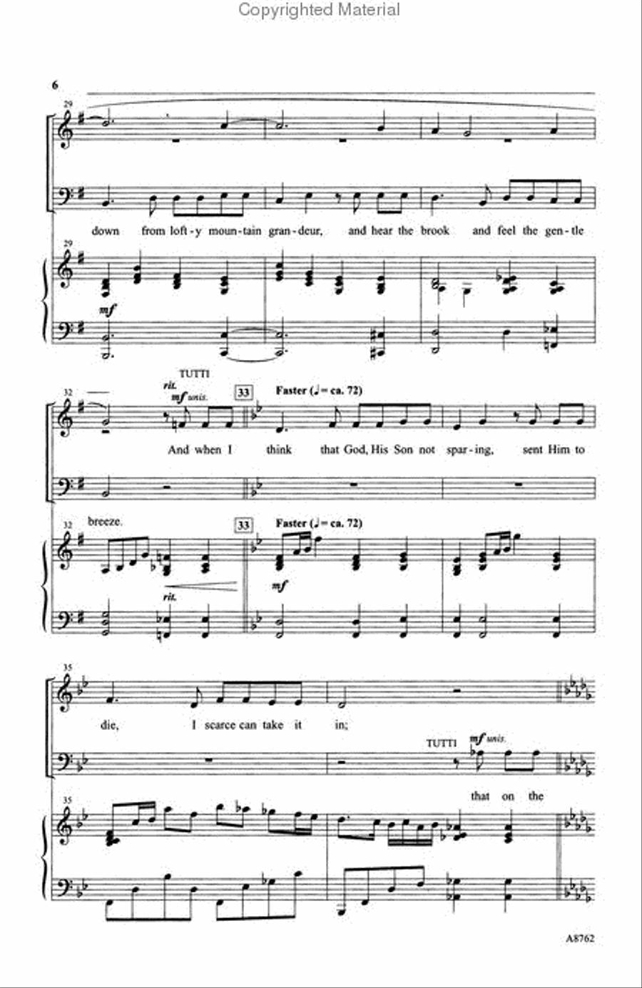 How Great Thou Art How Great Thou Art 4-Part scores gallery preview page 3