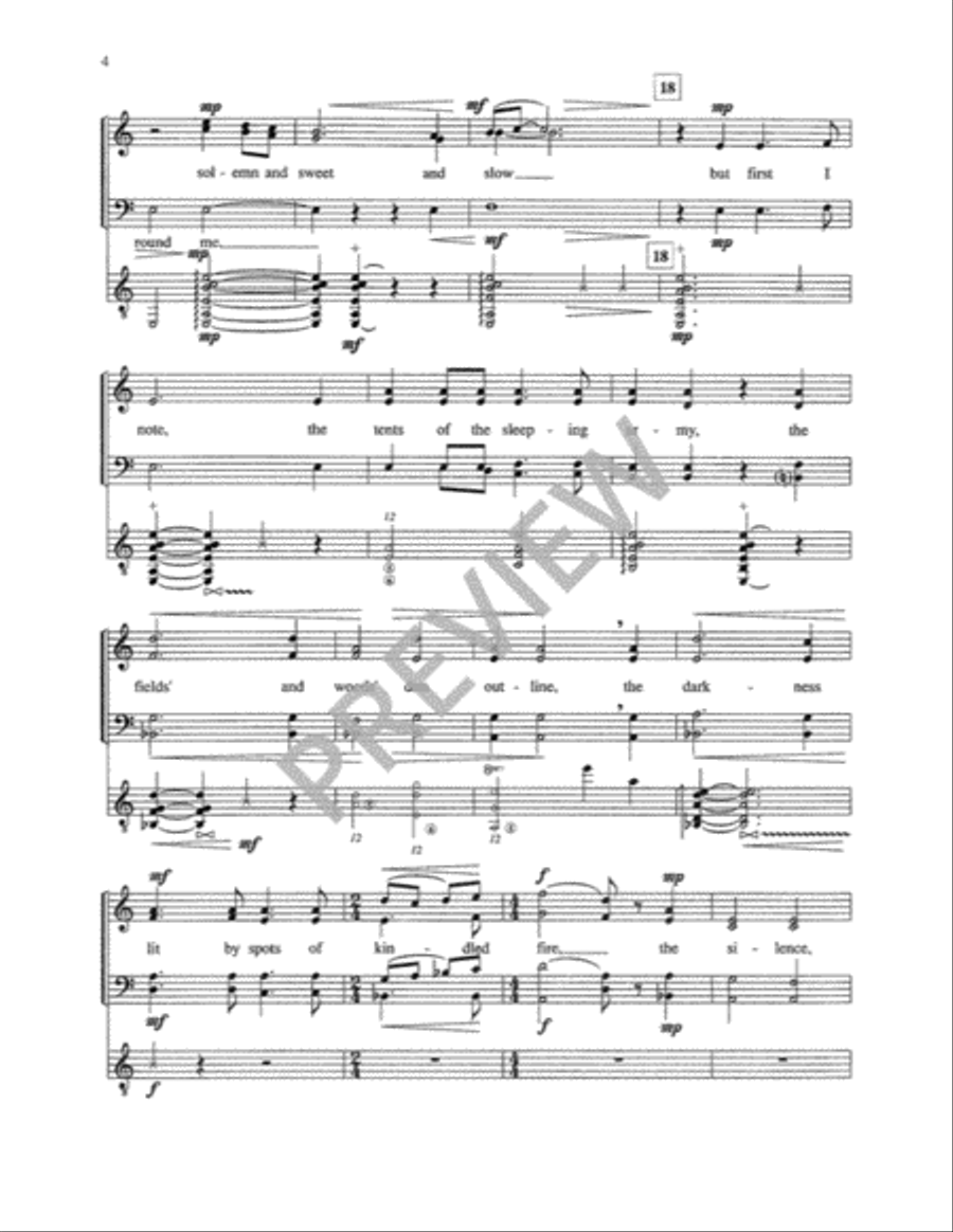 A Procession Winding Around Me (Vocal Score) 4-Part scores gallery preview page 6
