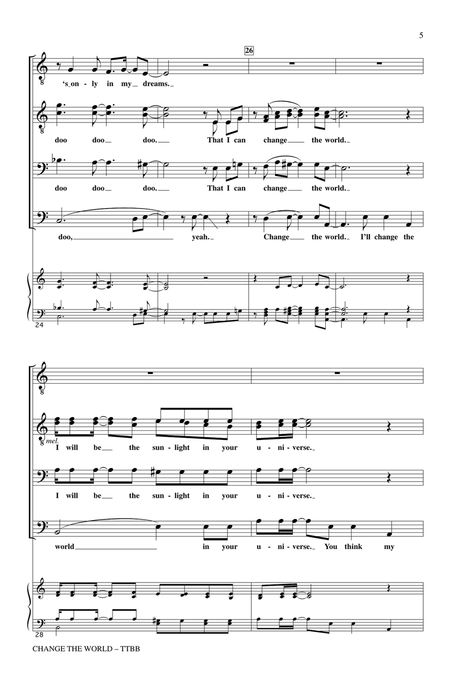 Change The World (arr. Mac Huff) TTBB scores gallery preview page 4