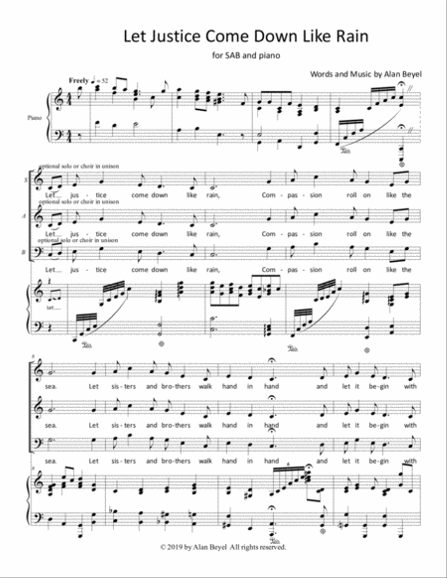 Let Justice Come Down Like Rain 3-Part scores gallery preview page 3