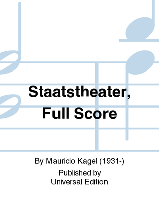 Book cover for Staatstheater, Full Score