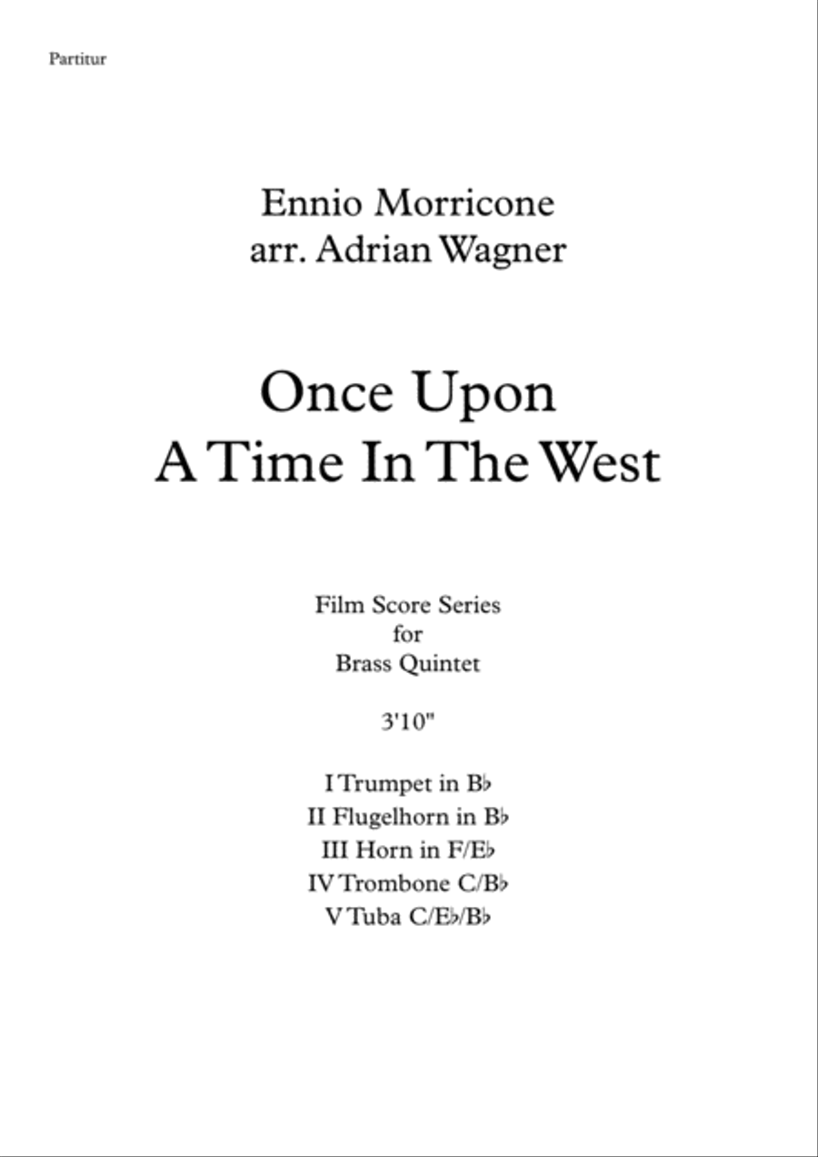 Once Upon A Time In The West from the Paramount Picture ONCE UPON A TIME IN THE WEST Brass Quintet scores gallery preview page 2
