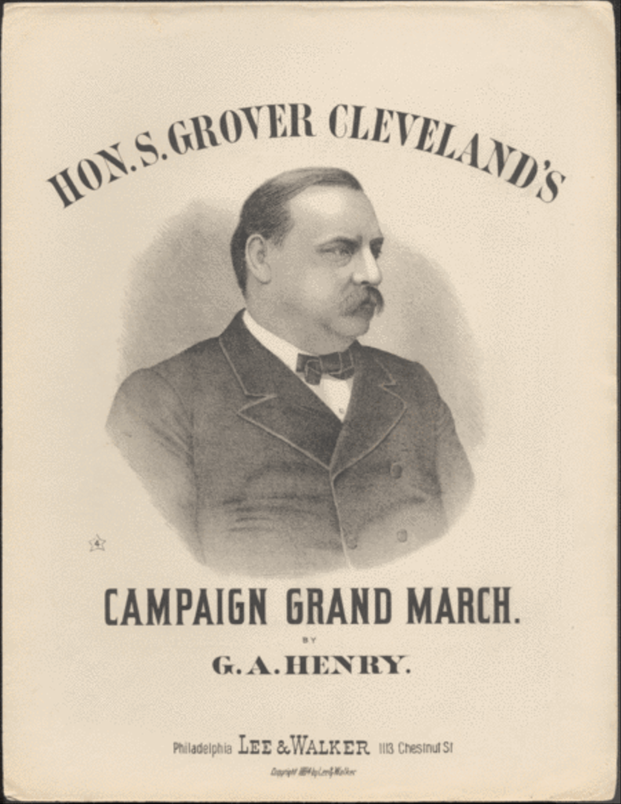 Hon. S. Grover Cleveland's Campaign Grand March Piano Solo scores gallery preview page 1