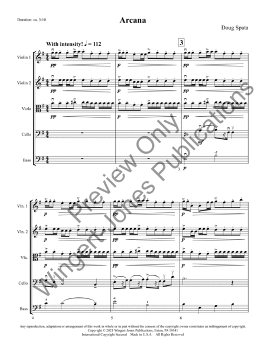 Arcana (Score) String Orchestra scores gallery preview page 4